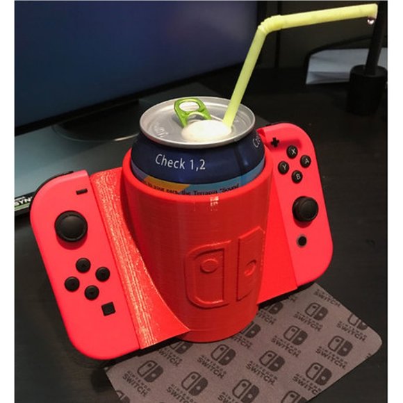 Nintendo Other - Nintendo Switch Drink Holder JoyCon Grip Can Cup Accessory White Elephant Gift